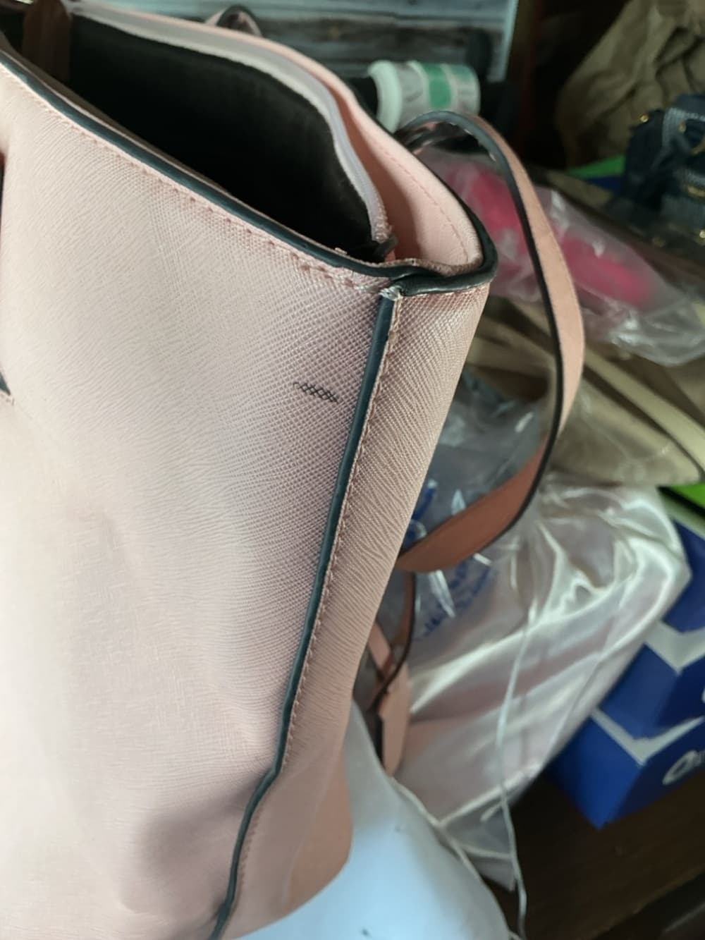 ⭐ Emma & Paige Blush Pink Large Tote Shoulder Bag Work Travel Purse - Thumbnail 3