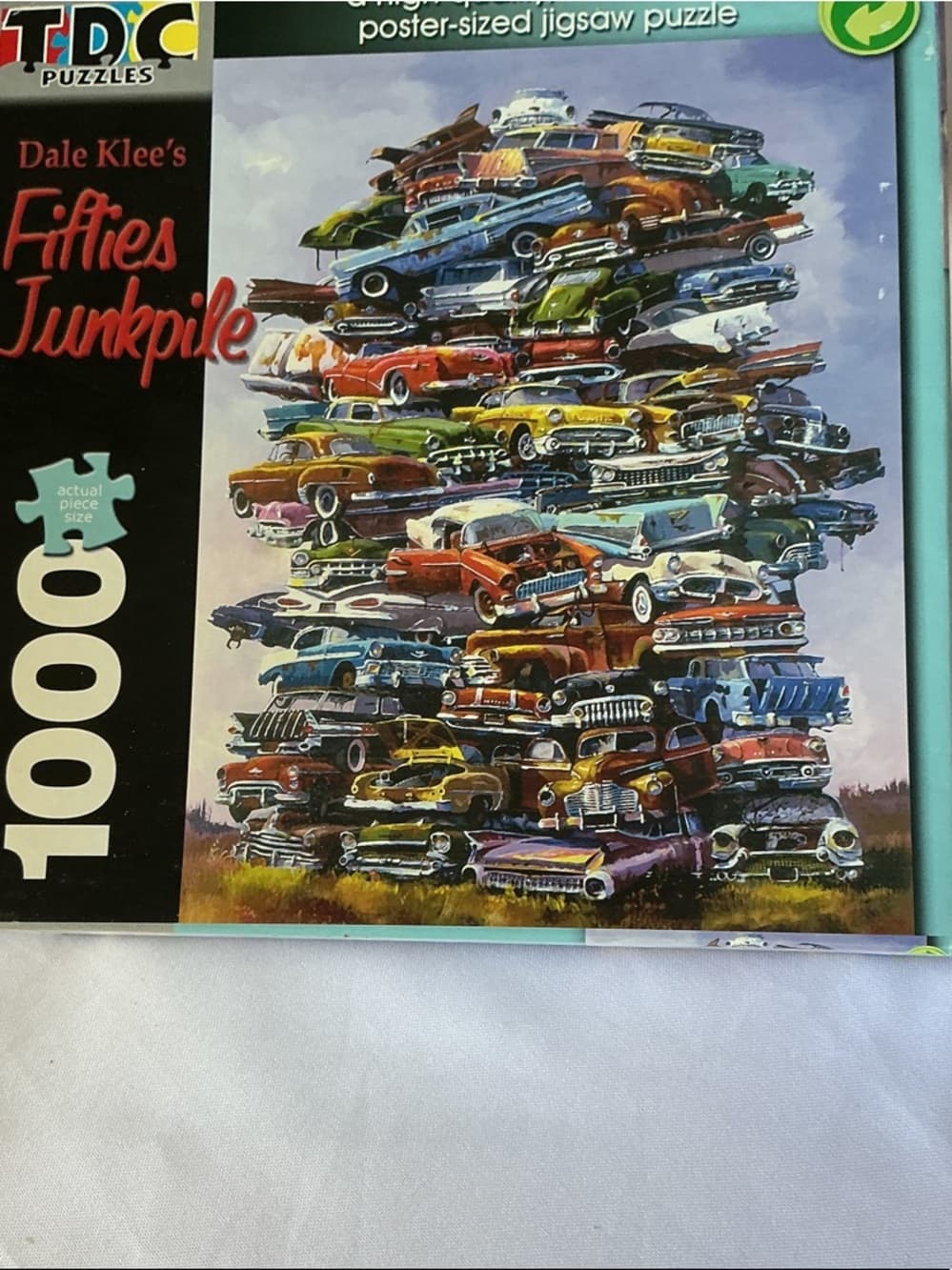 ★ Dale Klee Fifties Junkpile 1000 Piece Puzzle Sealed Classic Cars