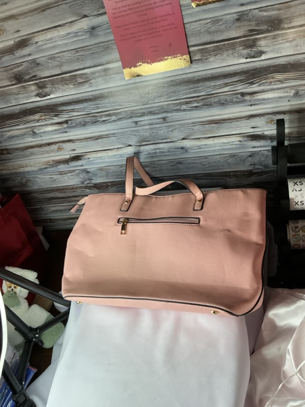 ⭐ Emma & Paige Blush Pink Large Tote Shoulder Bag Work Travel Purse - Thumbnail 10