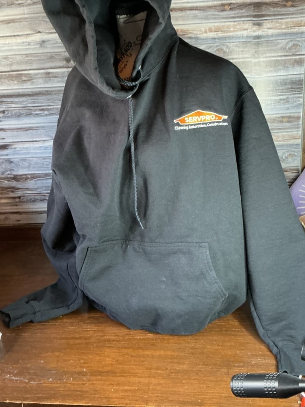 ⭐ SERVPRO Hoodie Black Pullover Workwear Logo Sweatshirt Large - Thumbnail 4