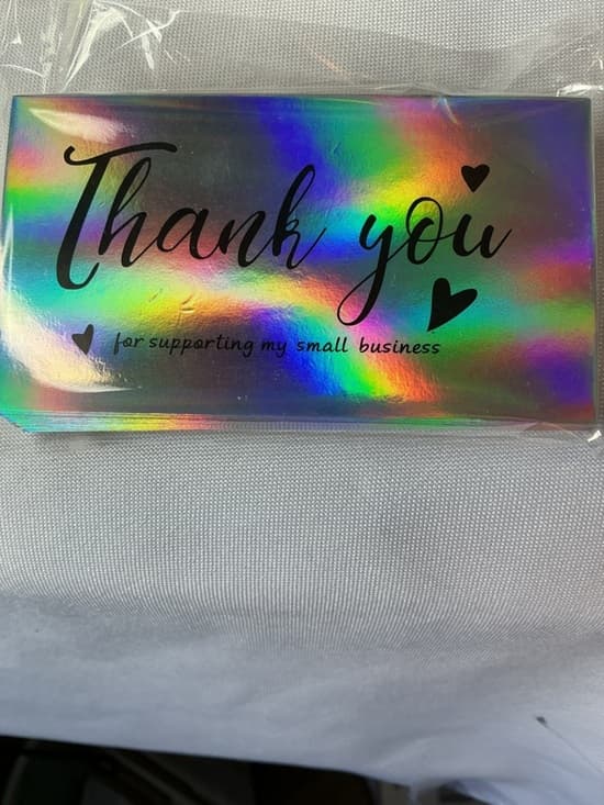 ★ 25 Holographic Thank You Cards Small Business Boutique Supplies - Thumbnail 6