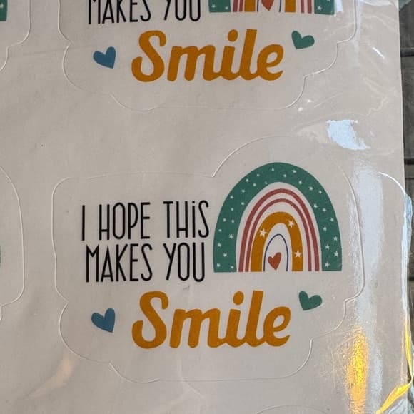 ★ 120 I Hope This Makes You Smile Thank You Packaging Stickers - Thumbnail 2