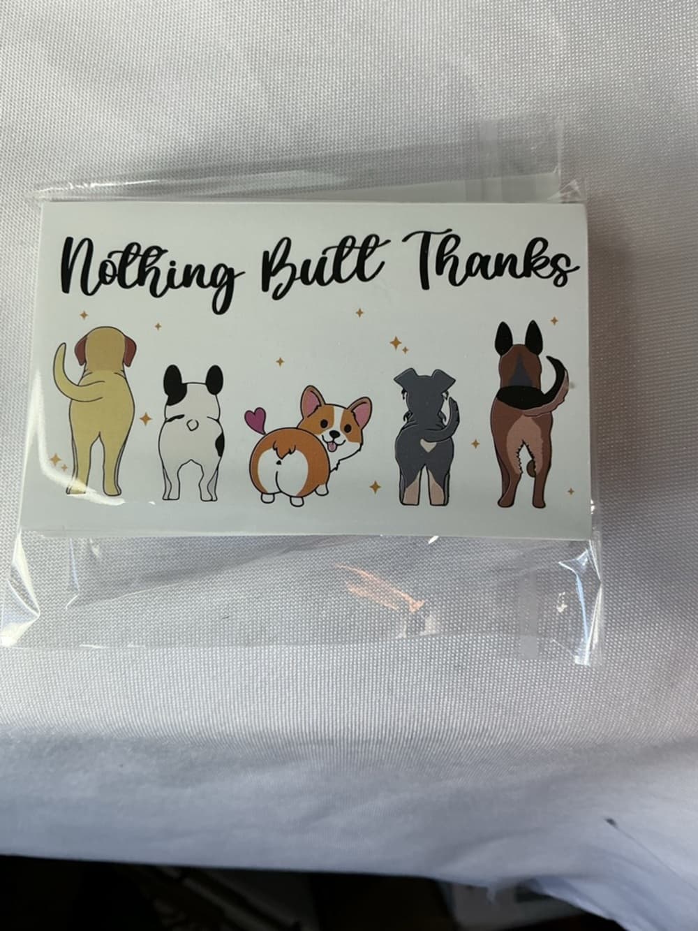 ★ 25 Nothing Butt Thanks Dog Thank You Cards Small Business Inserts