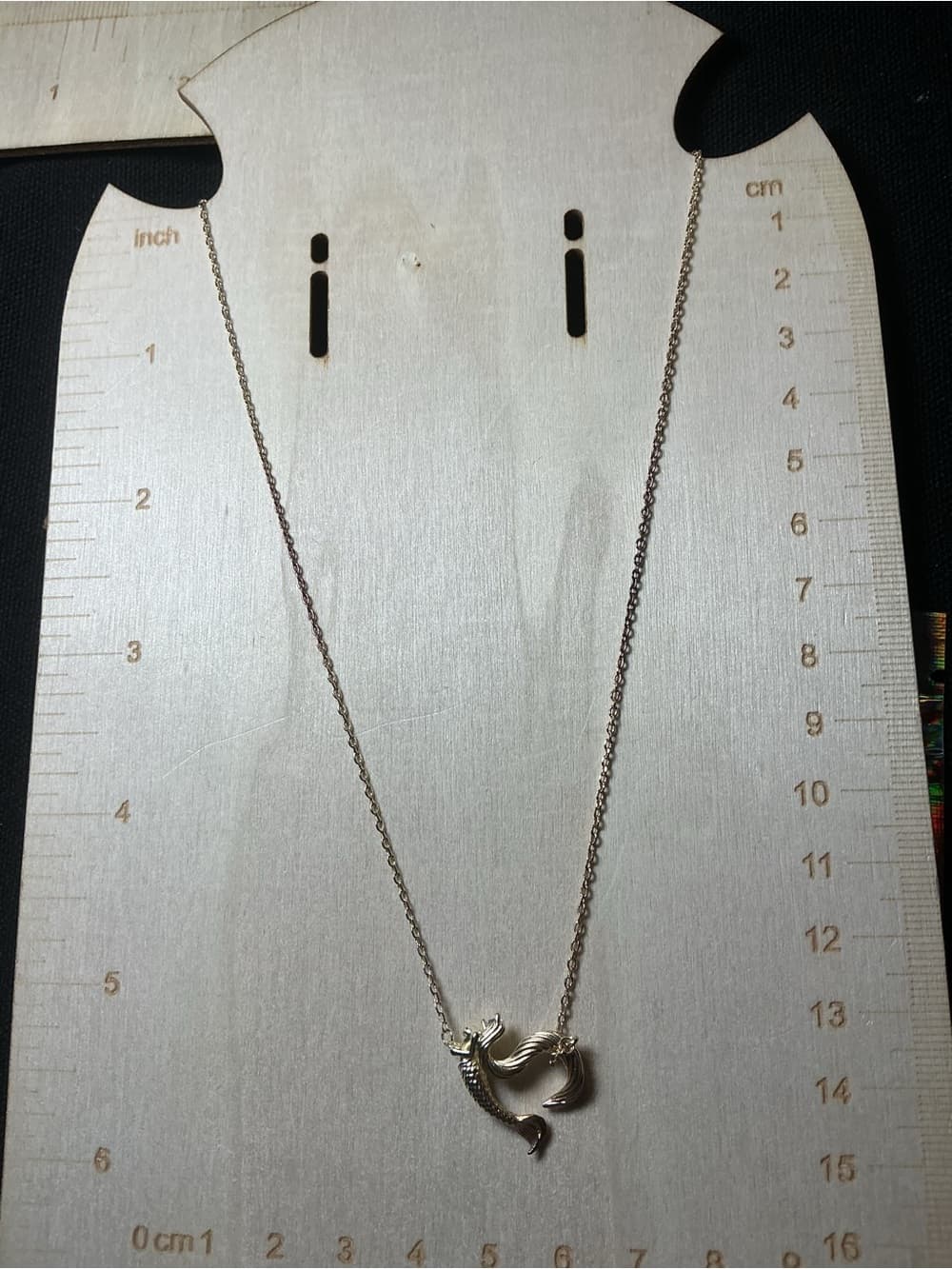 ★ Silver Tone Mermaid Pendant Necklace Dainty Oceancore Charm