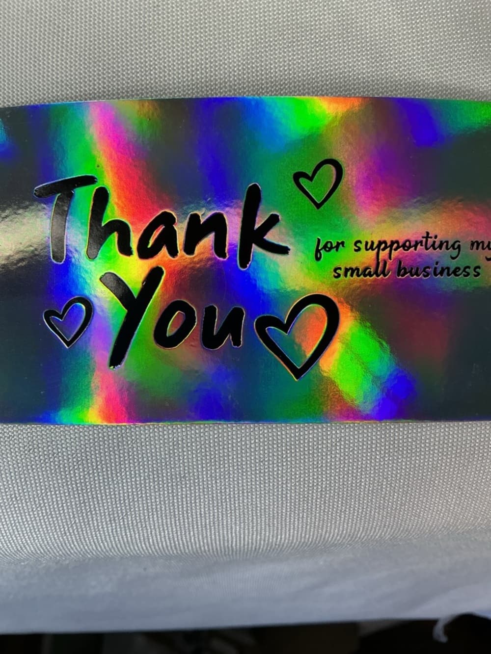 ★ 25 Holographic Thank You Cards Small Business Boutique Supplies - Thumbnail 2