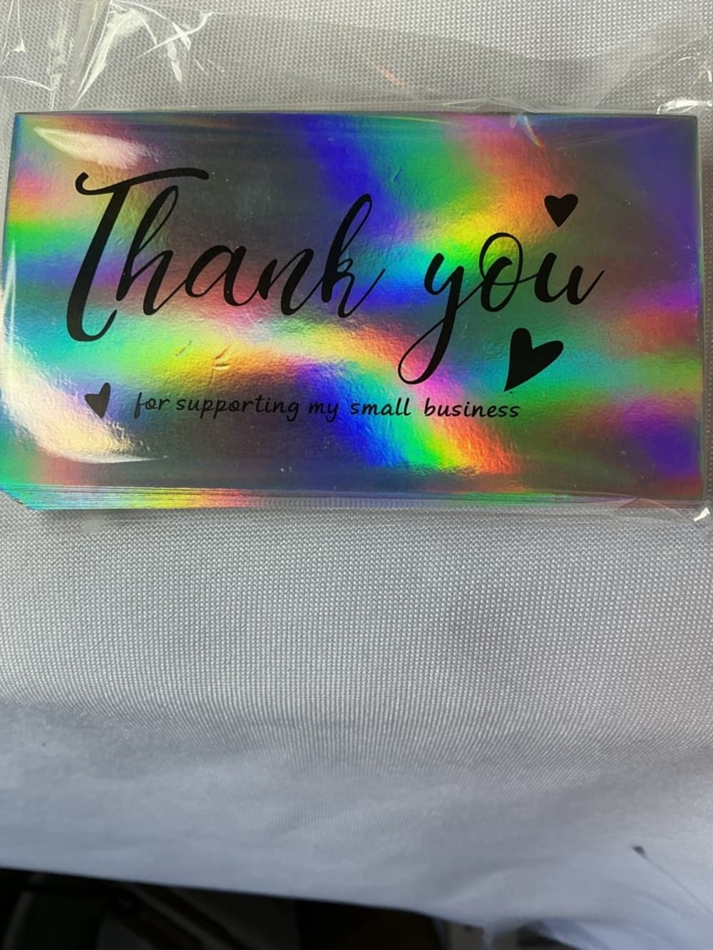 ★ 25 Holographic Thank You Cards Small Business Boutique Supplies - Thumbnail 5