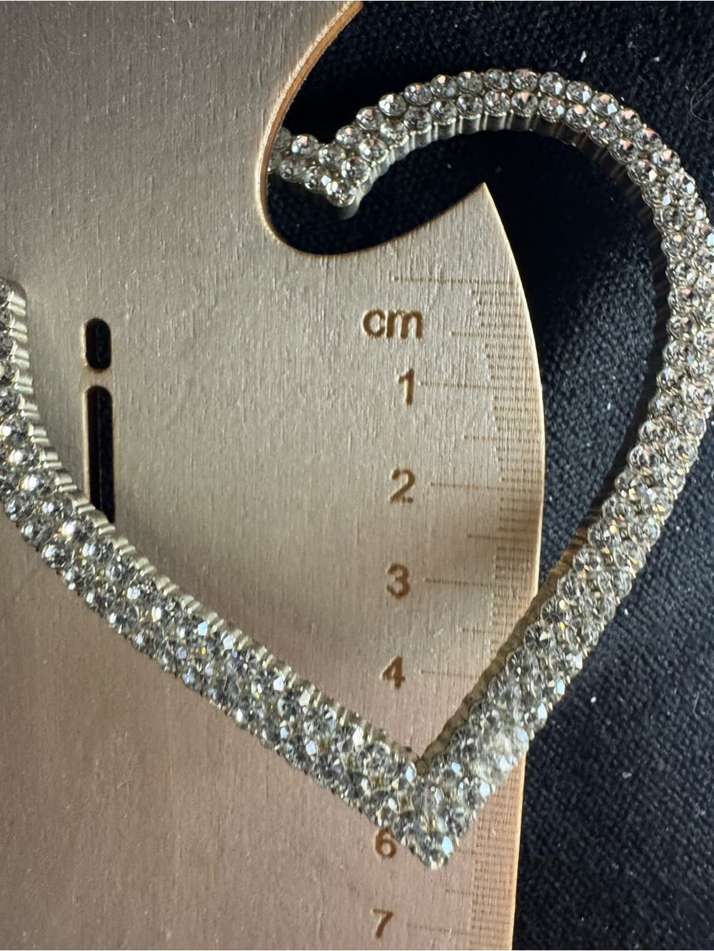★ Rhinestone Heart Hoop Earrings Sparkly Silver Statement Earrings - Thumbnail 4