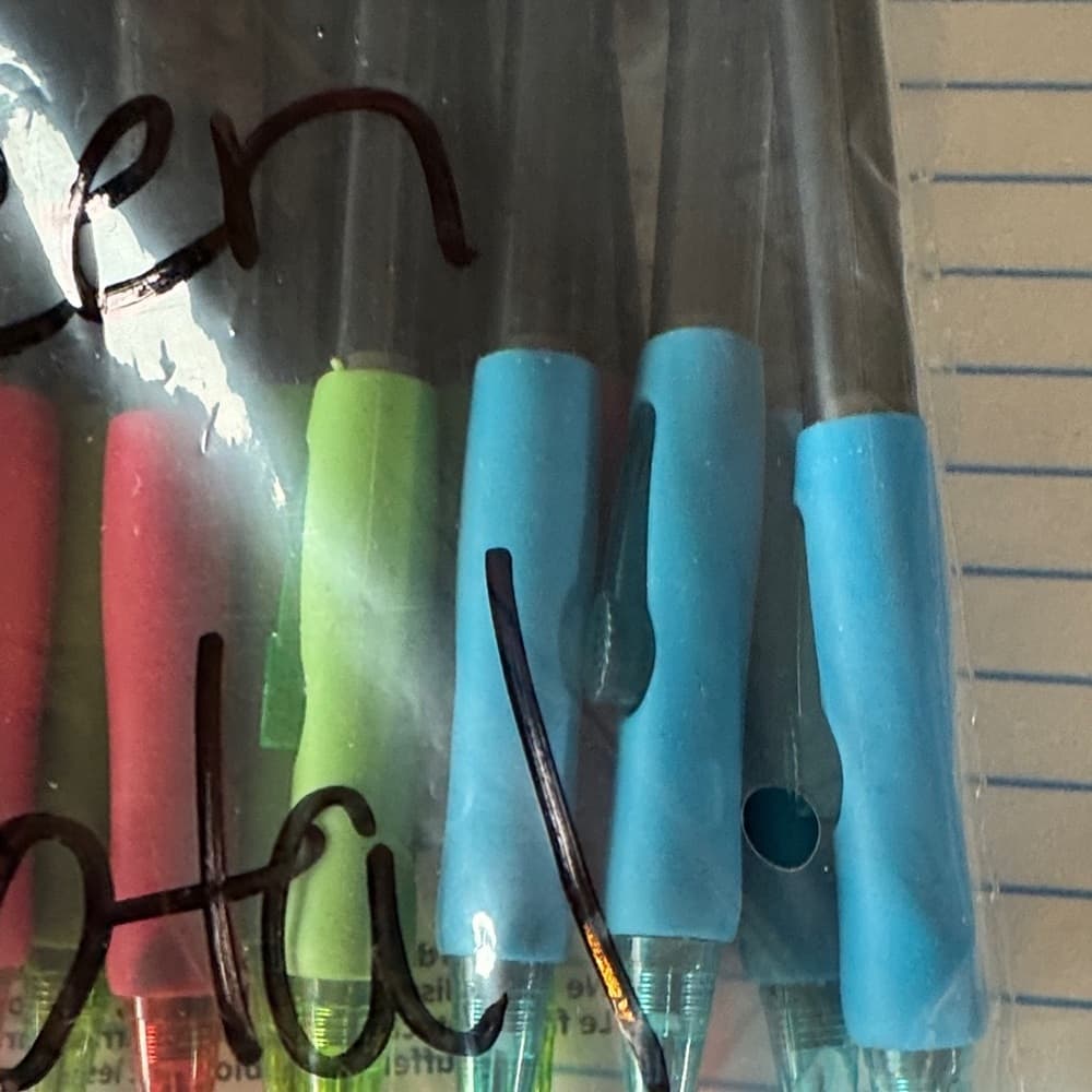 ★ Pack of 6 Blue & Red Gel Pens Smooth Writing School Office Supplies - Thumbnail 2