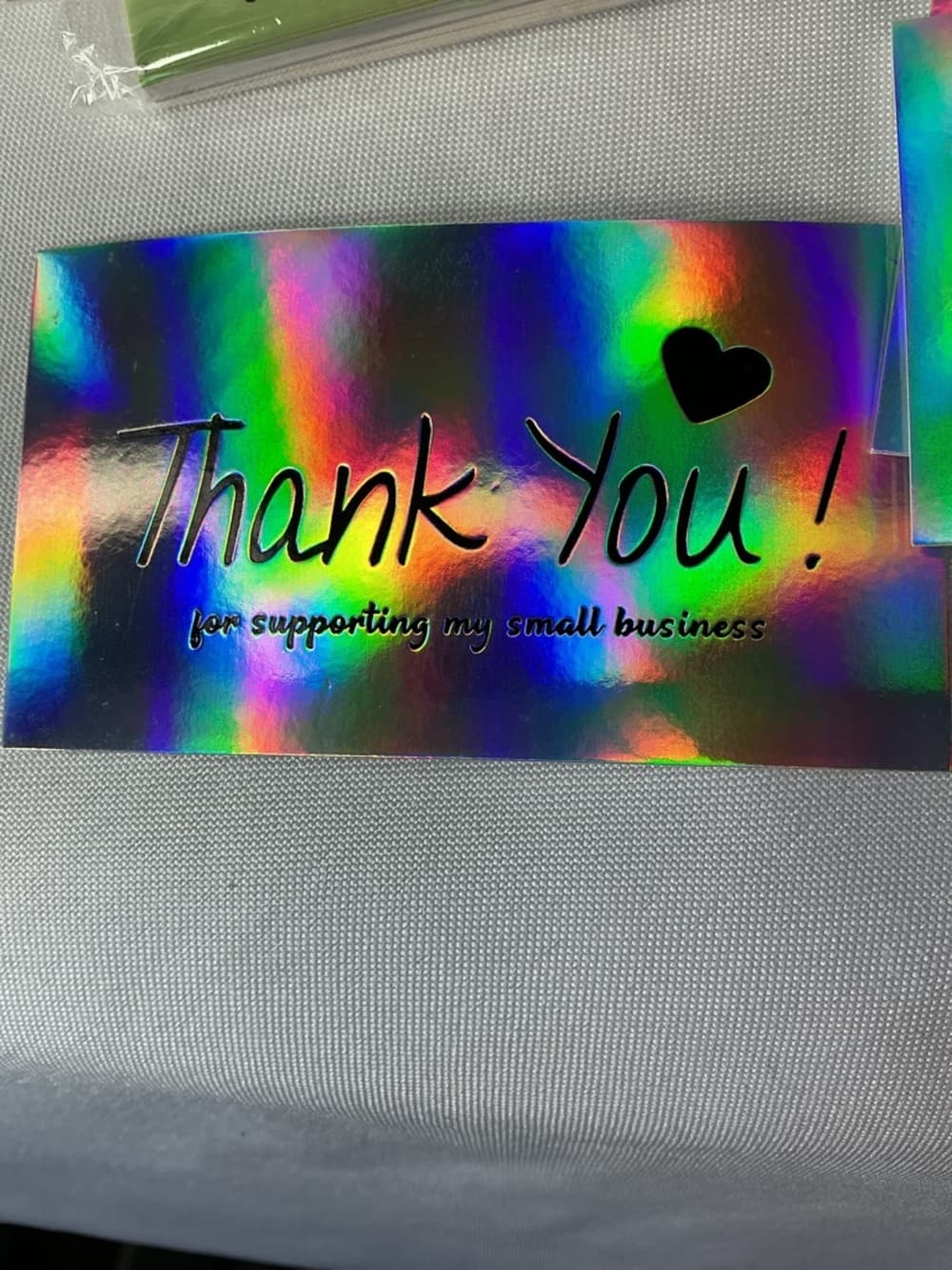 ★ 25 Holographic Thank You Cards Small Business Boutique Supplies - Thumbnail 3