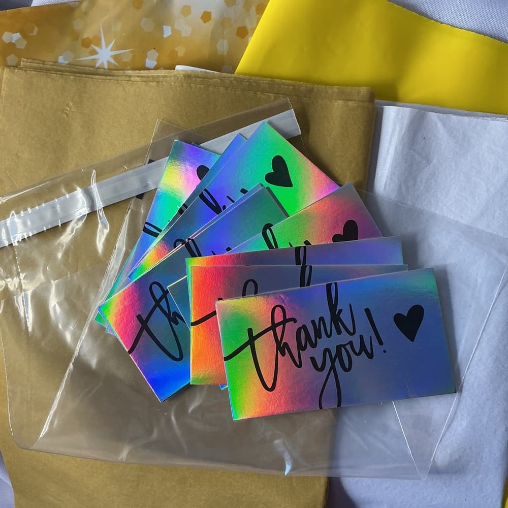 ★ Reseller Shipping Bundle Kit Poly Mailers Bags Thank You Cards