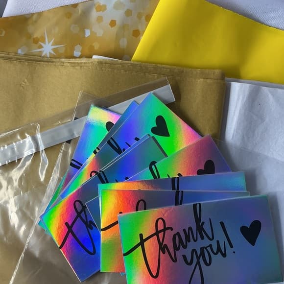 ★ Reseller Shipping Bundle Kit Poly Mailers Bags Thank You Cards - Thumbnail 6