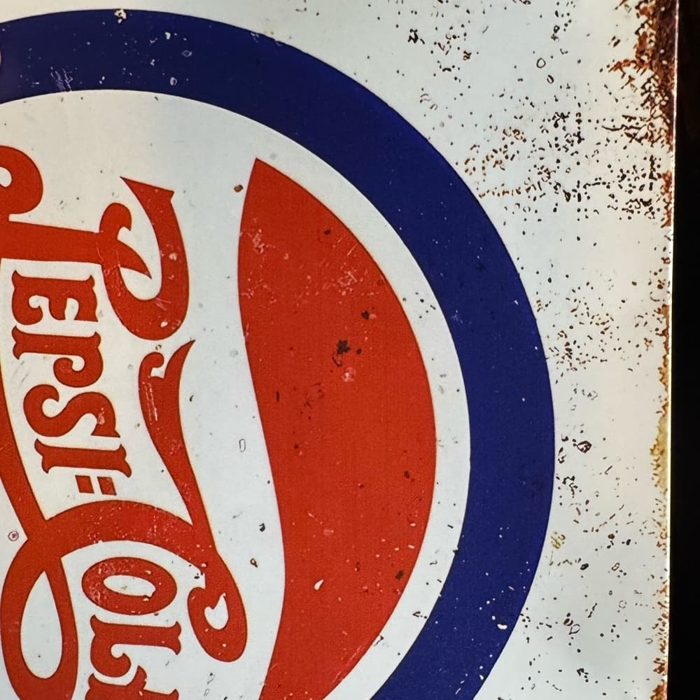 ★ Vintage Pepsi Cola Metal Advertising Sign Retro Soda Wall Decor - Thumbnail 4