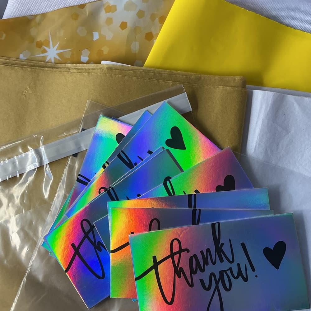 ★ Reseller Shipping Bundle Kit Poly Mailers Bags Thank You Cards - Thumbnail 5