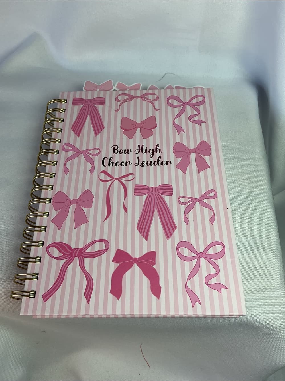 ★ Pink Bow Stationery Gift Set Notebook Pen Tabs & Clips Bundle - Thumbnail 6