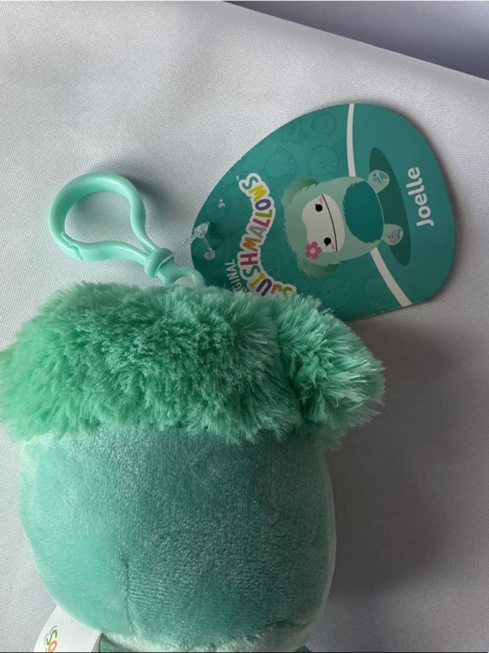 Squishmallows Joelle Clip Keychain Green Bigfoot Plush NWT - Thumbnail 3