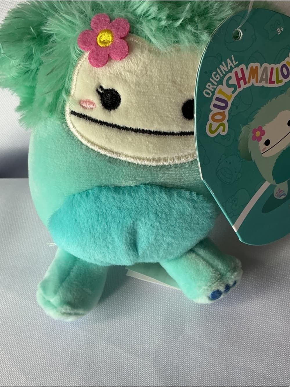Squishmallows Joelle Clip Keychain Green Bigfoot Plush NWT - Thumbnail 2