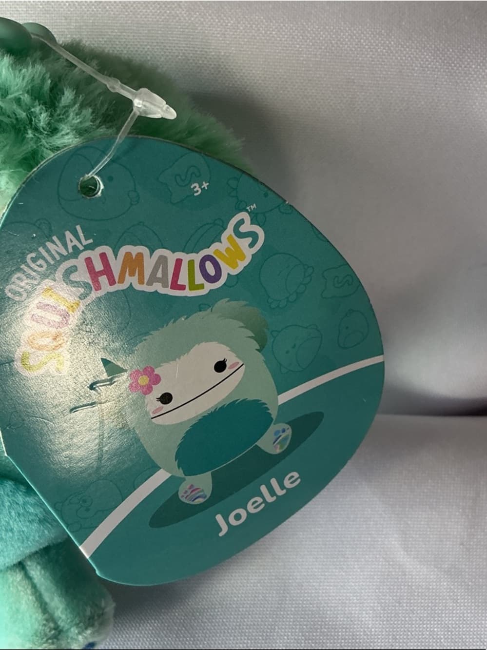 Squishmallows Joelle Clip Keychain Green Bigfoot Plush NWT