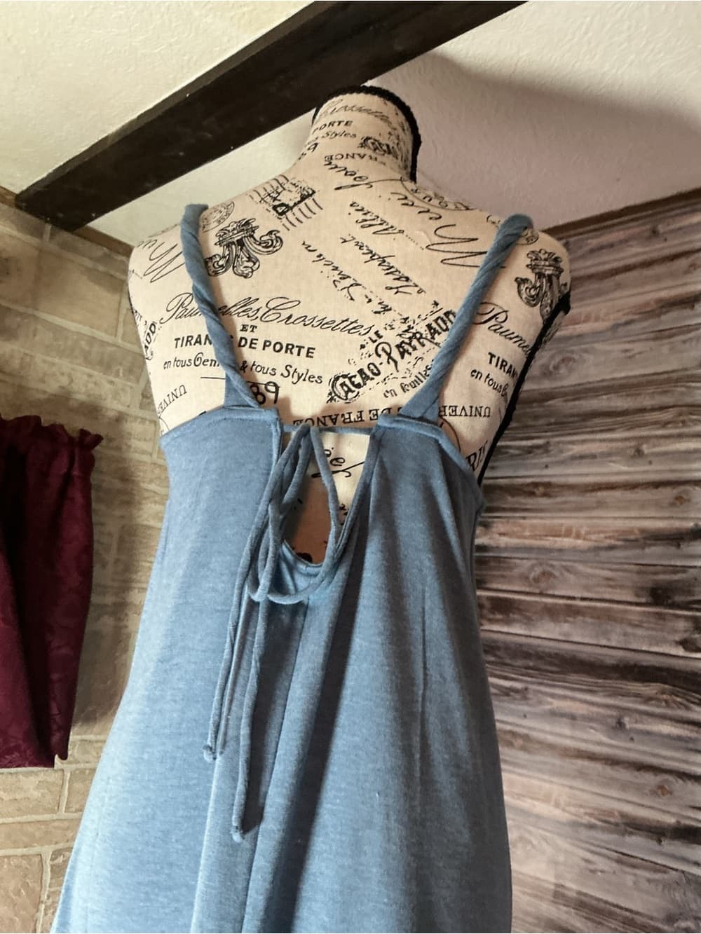 ★ Gray Maxi Tank Dress Soft Stretch Casual Lounge Minimalist - Thumbnail 4