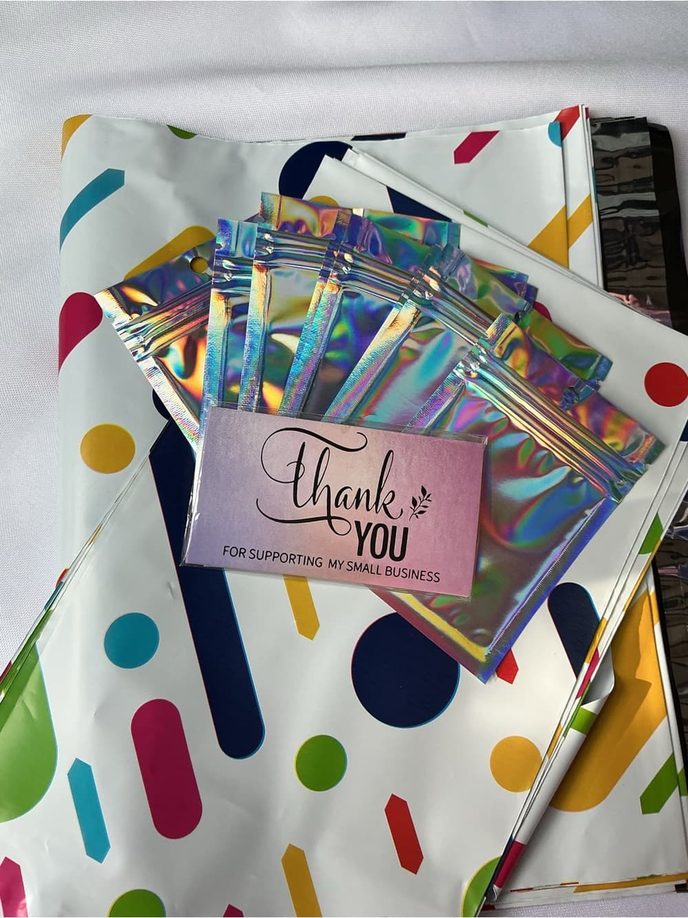 ⭐️ Complete Shipping Bundle Poly Mailers Holographic Bags Thank You Set