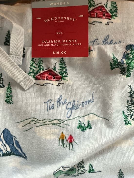 ★ NWT Wondershop Tis The Ski-son Pajama Pants XXL Holiday Lounge - Thumbnail 4