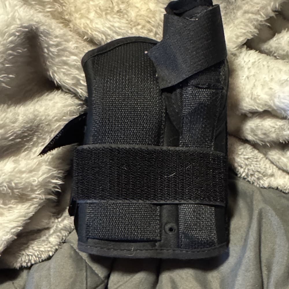 Black and Blue Wrist Support Brace
