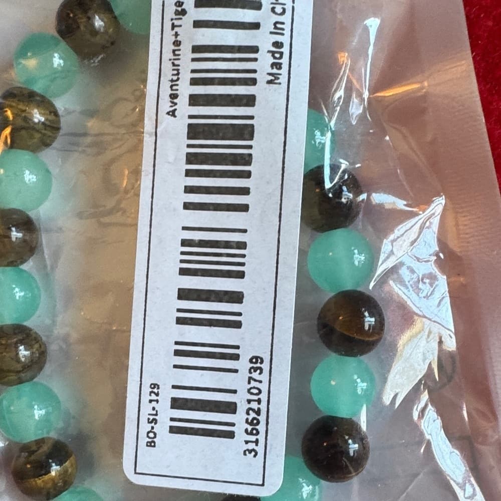 Green and Brown Beaded Bracelet - Thumbnail 2