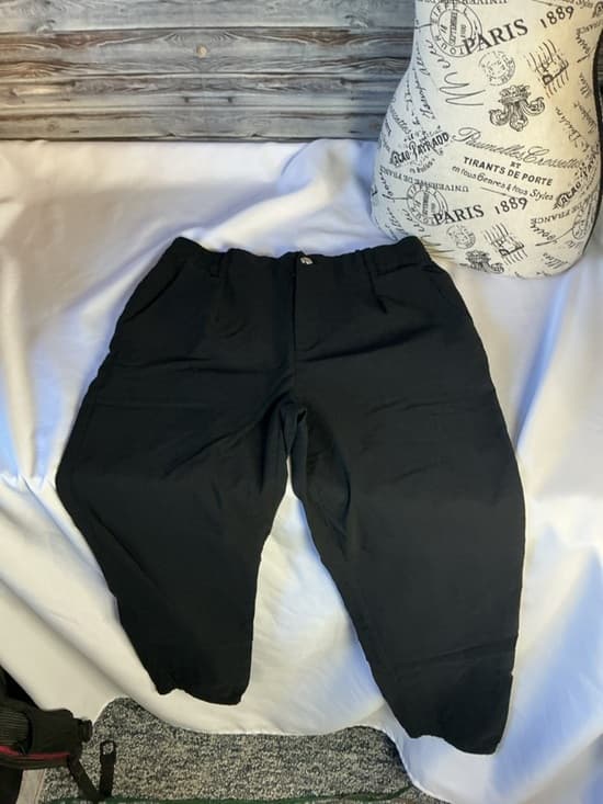 ★ Black Pull-On Career Pants Elastic Waist Stretch Ankle Length Large - Thumbnail 7