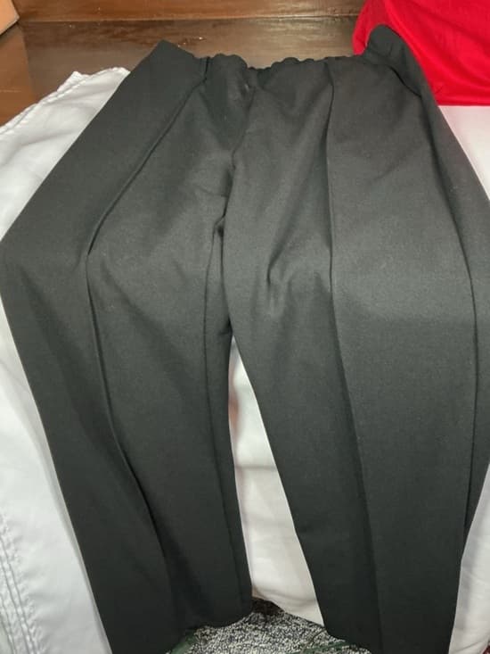★ Black Pull-On Dress Pants Elastic Waist Straight Leg Career XL - Thumbnail 7