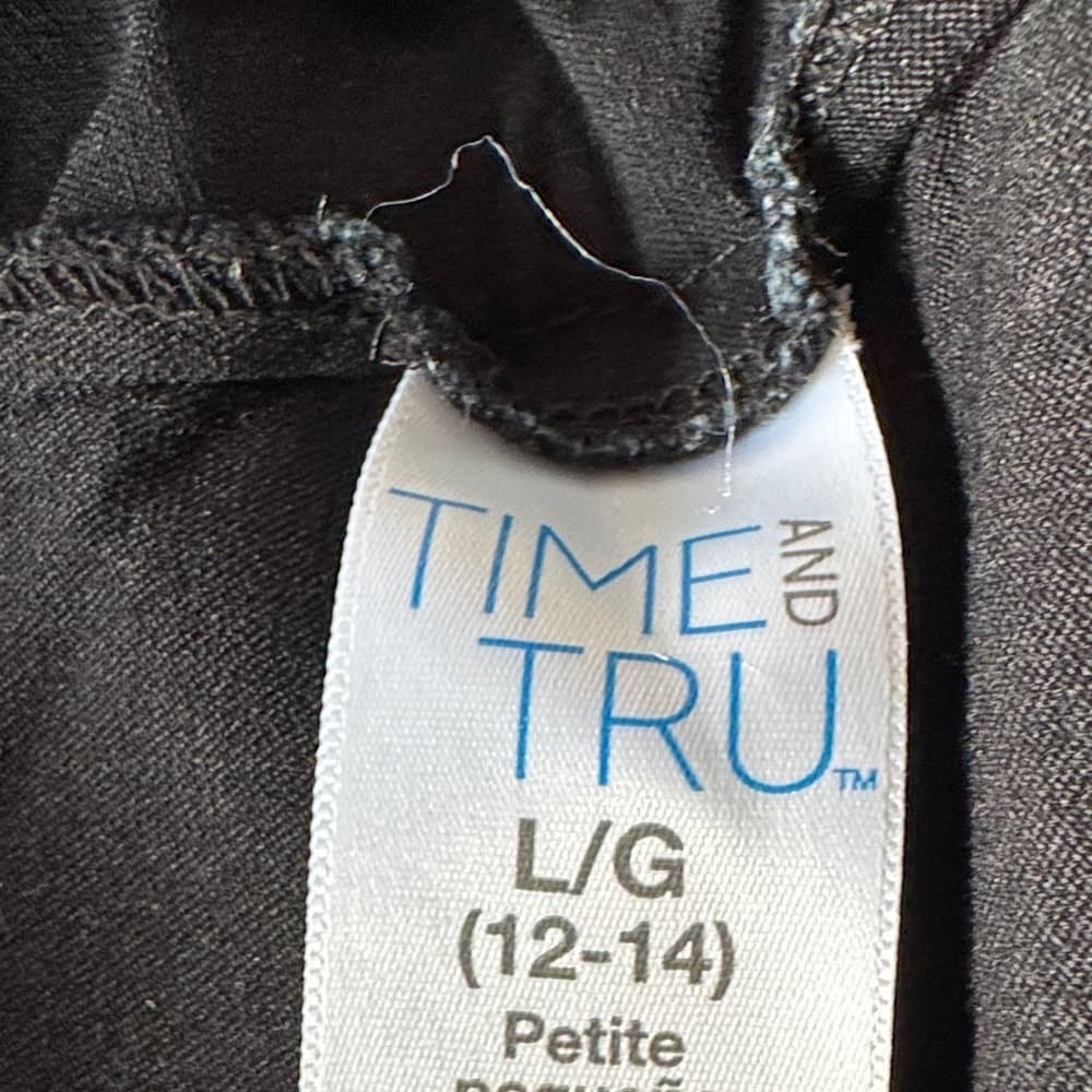 ★ Petite Black Pull-On Career Pants Stretch Office Slacks Large 12-14 - Thumbnail 2
