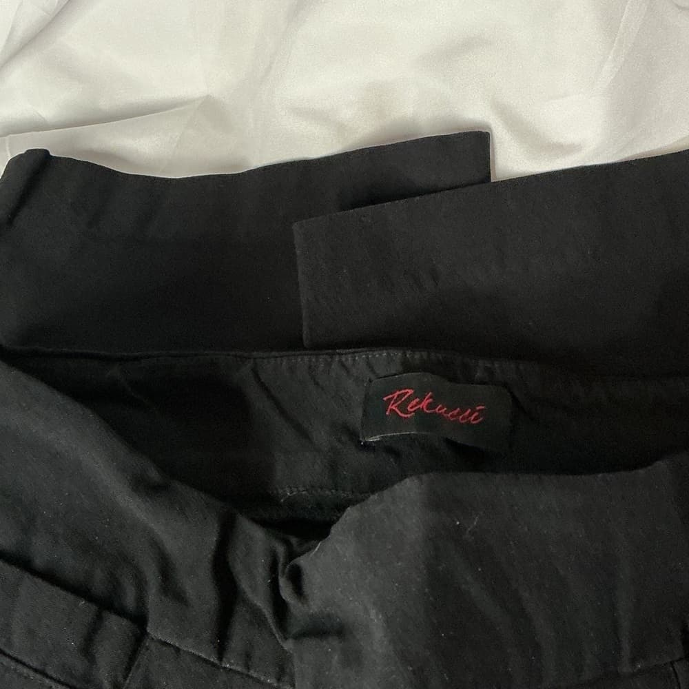 ★ Retucci Black Pull On Stretch Career Pants Tapered Size 12 - Thumbnail 3