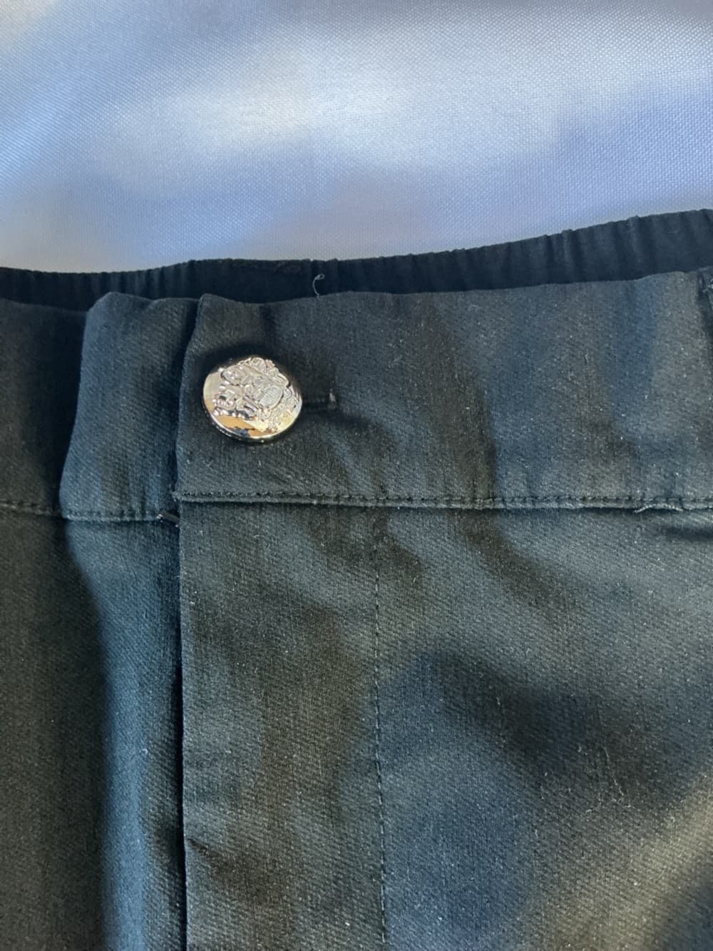 ★ Black Pull-On Career Pants Elastic Waist Stretch Ankle Length Large