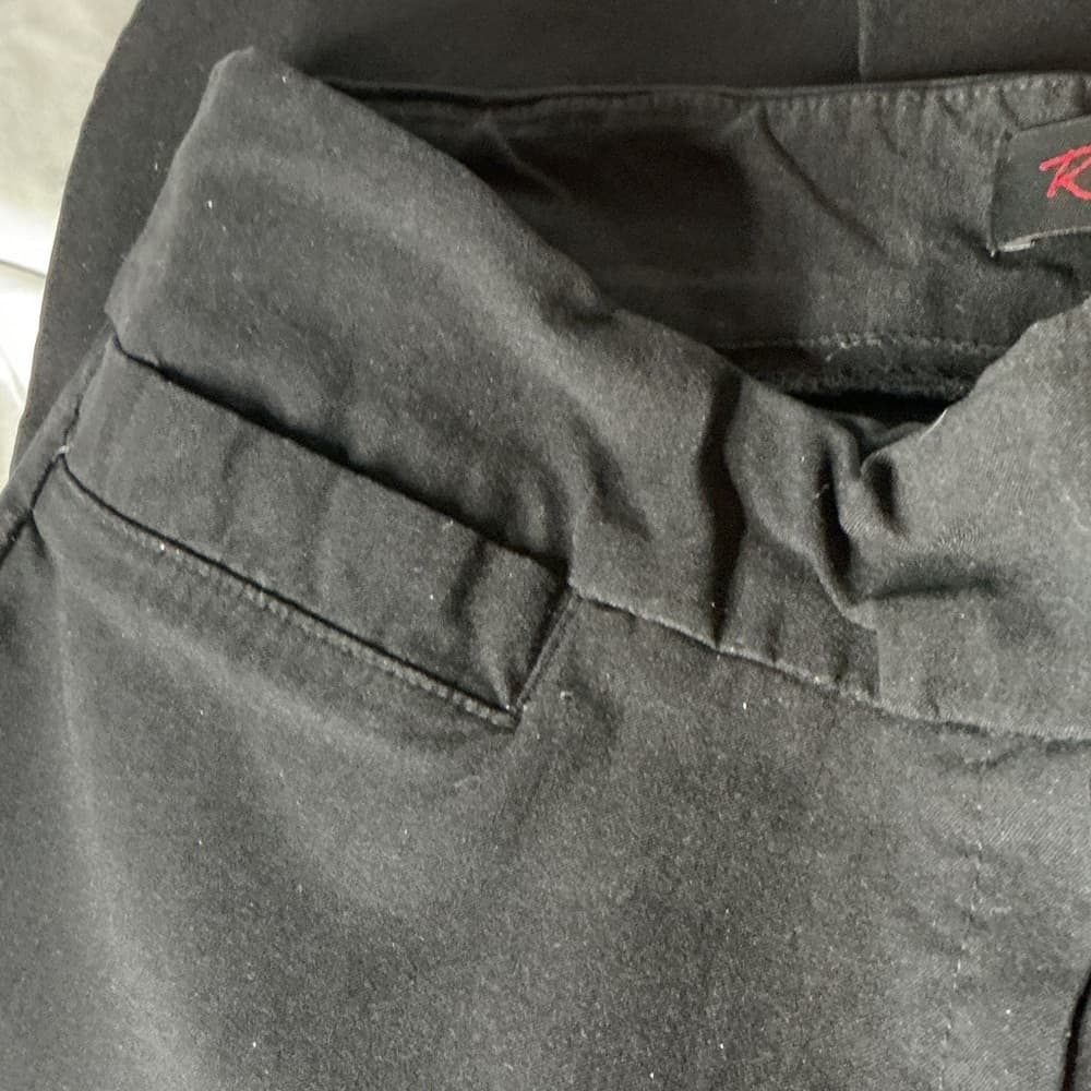 ★ Retucci Black Pull On Stretch Career Pants Tapered Size 12 - Thumbnail 2