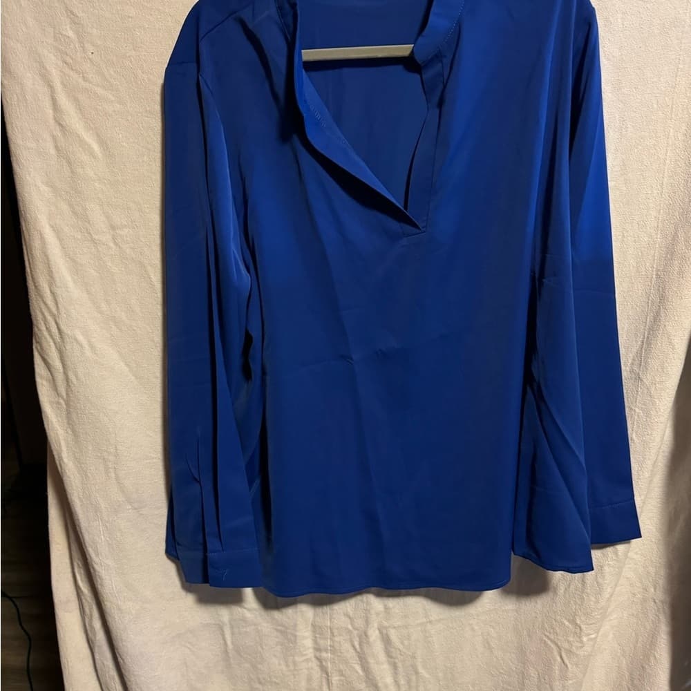 Elegant Blue Women's Top - Thumbnail 8