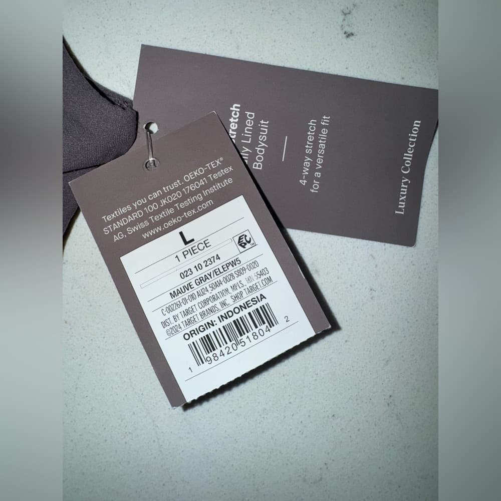 ★ NWT XXL Seamless High Neck Bodysuit Taupe Gray Stretch One Piece - Thumbnail 5