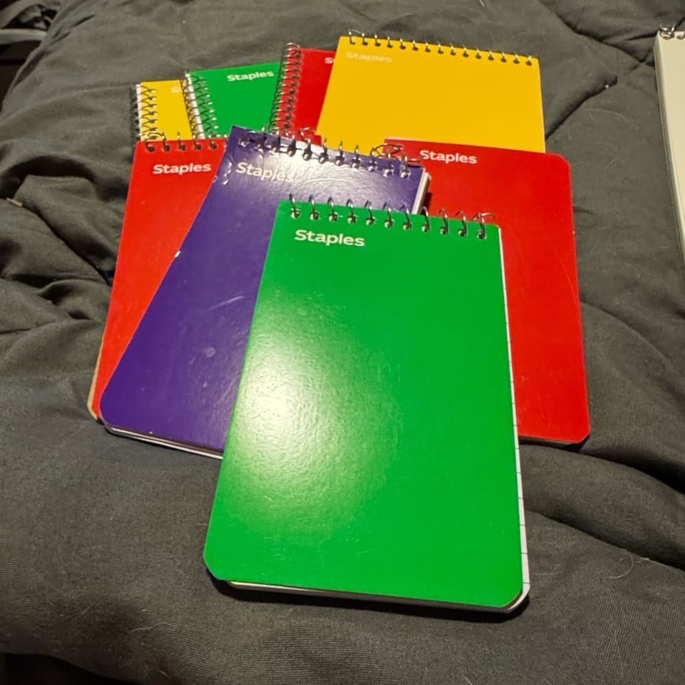 ★ Staples Mini Spiral Notebook Set of 8 Assorted Colors School Office - Thumbnail 9