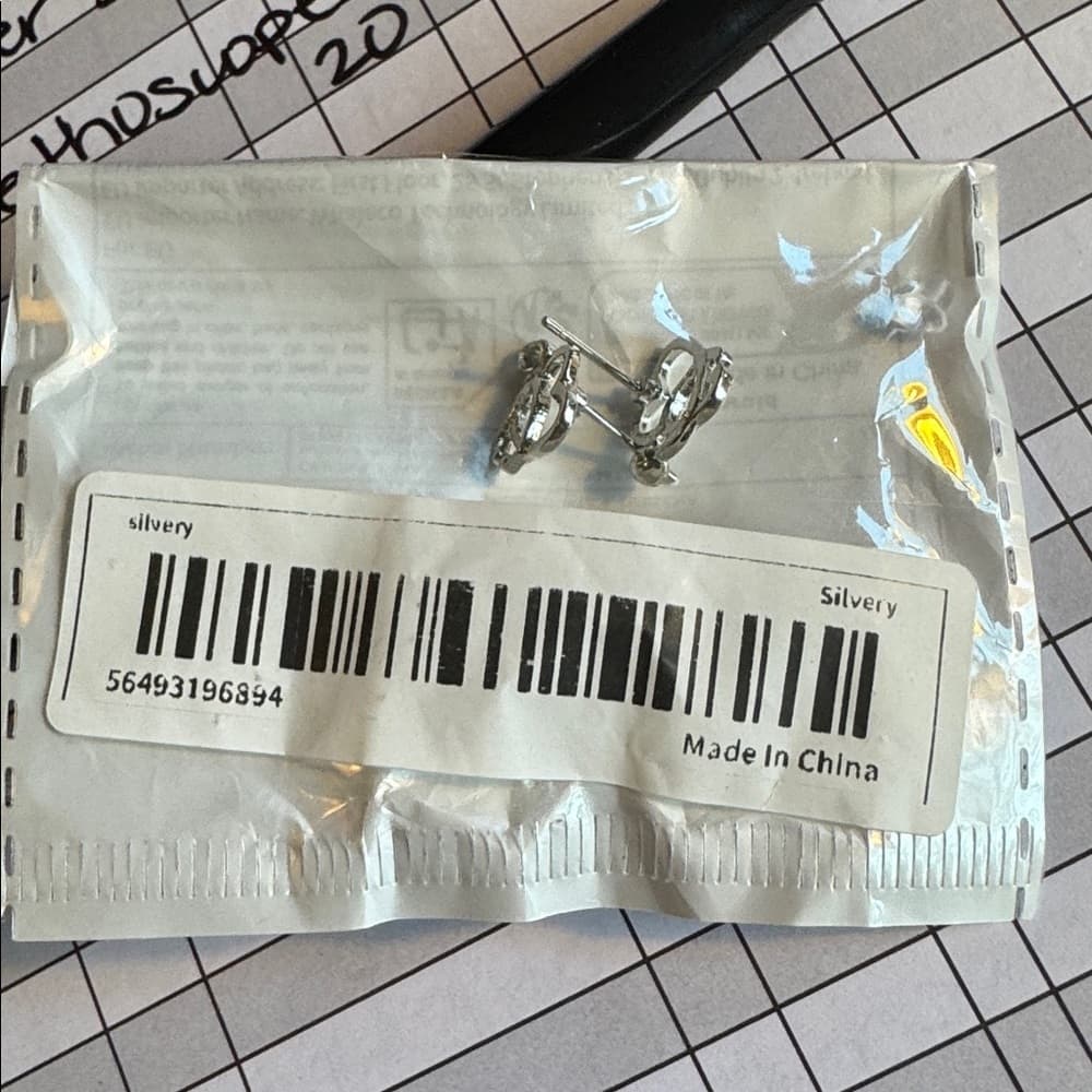 Silver Heart Stethoscope Nurse or Doctor Earrings - Thumbnail 2