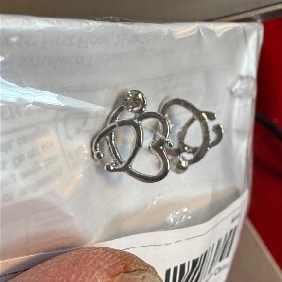 Silver Heart Stethoscope Nurse or Doctor Earrings - Thumbnail 5