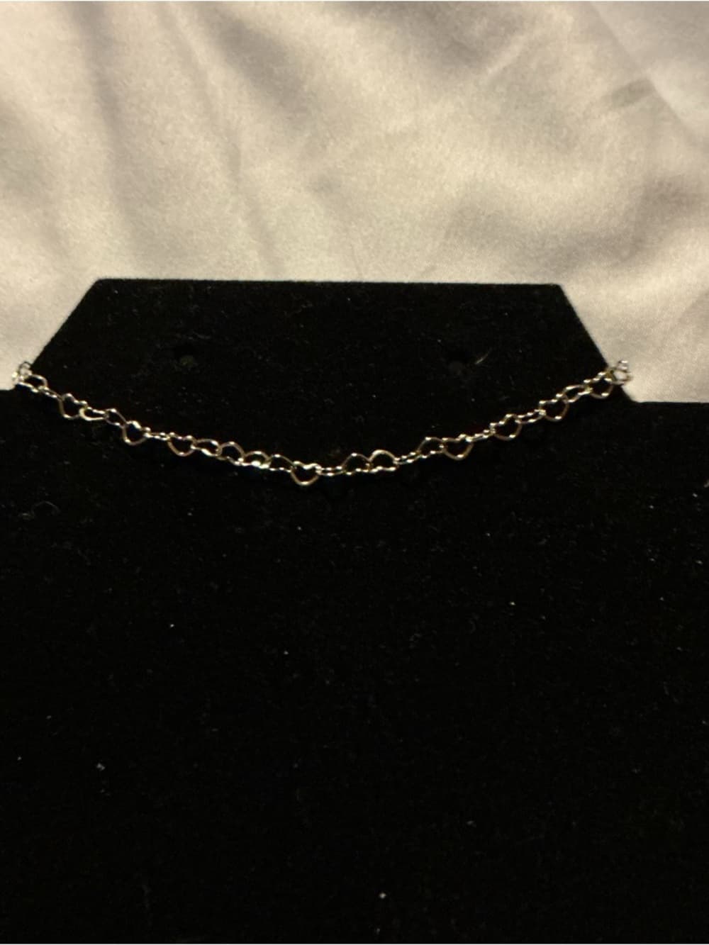 Silver Heart Link Bracelet Dainty Romantic Chain Adjustable Gift - Thumbnail 4