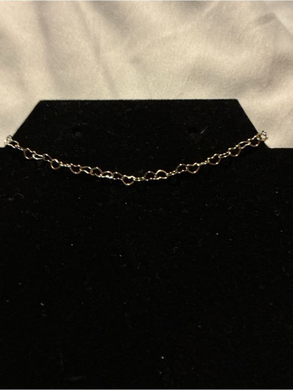 Silver Heart Link Bracelet Dainty Romantic Chain Adjustable Gift - Thumbnail 3