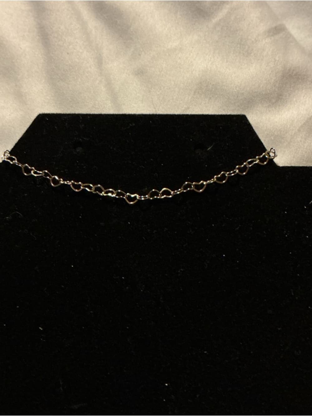 Silver Heart Link Bracelet Dainty Romantic Chain Adjustable Gift