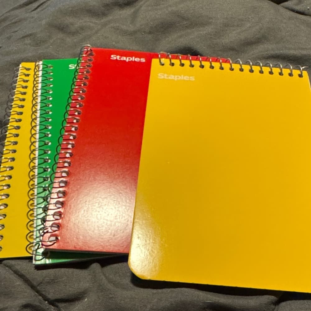 ★ Staples Mini Spiral Notebook Set of 8 Assorted Colors School Office - Thumbnail 7