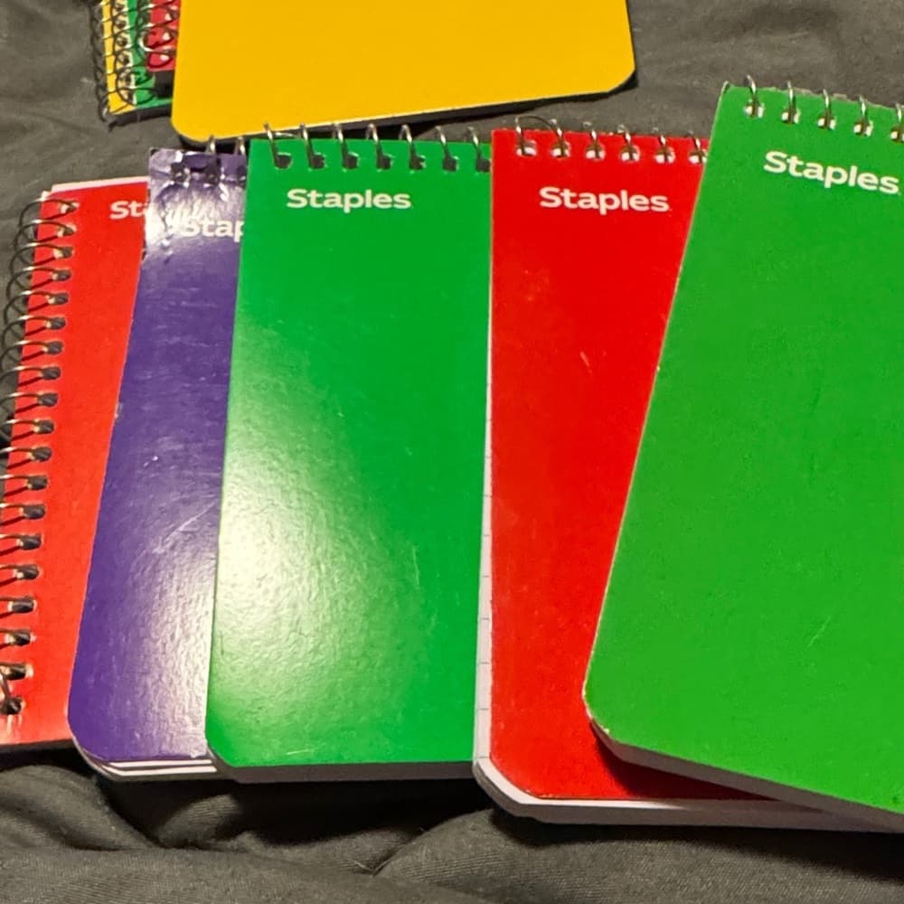 ★ Staples Mini Spiral Notebook Set of 8 Assorted Colors School Office - Thumbnail 8