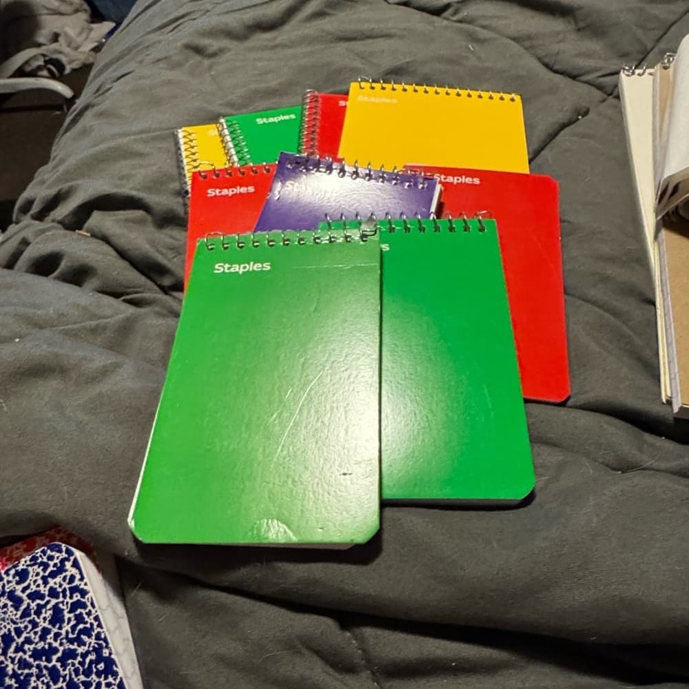 ★ Staples Mini Spiral Notebook Set of 8 Assorted Colors School Office