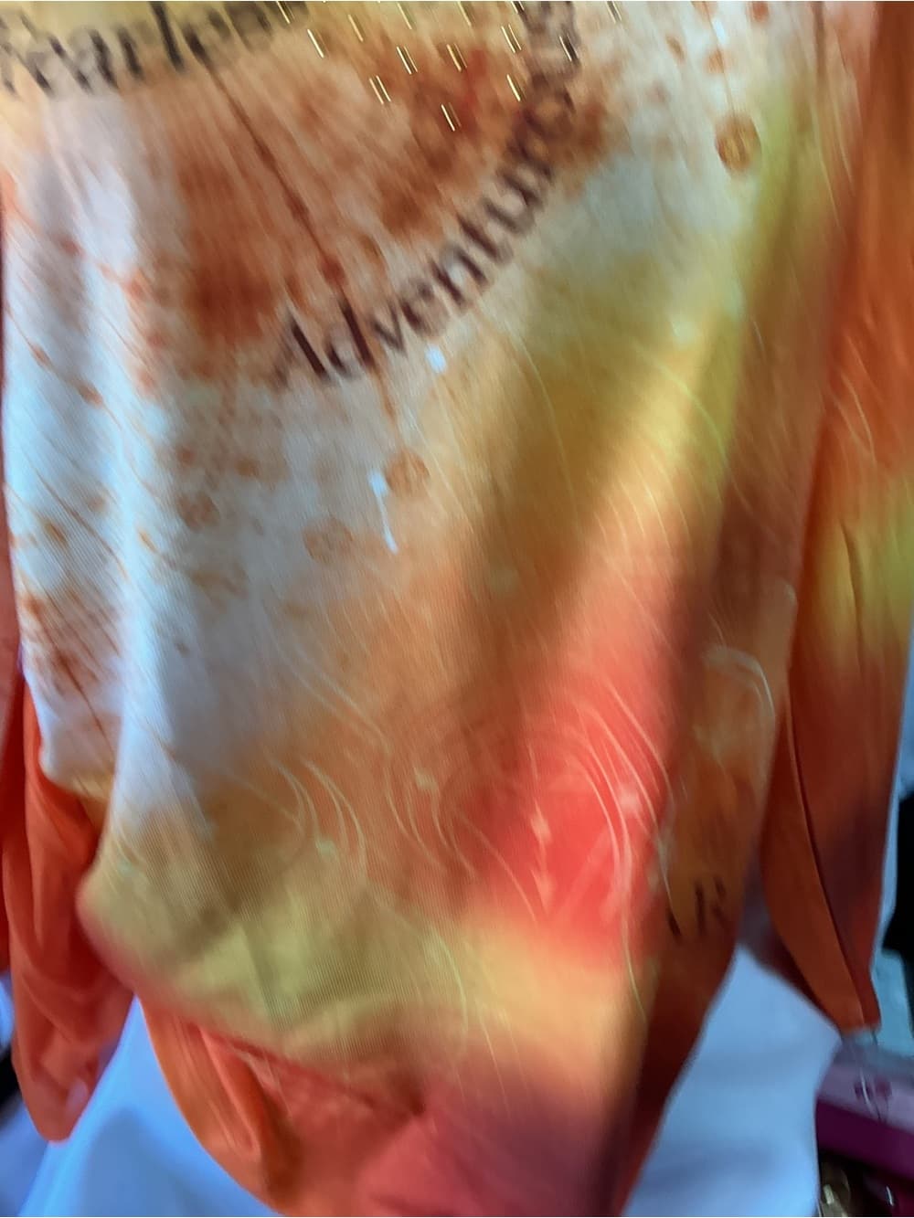 Fearless Adventurous Orange Ombre Women's Long-Sleeve Top - Thumbnail 5