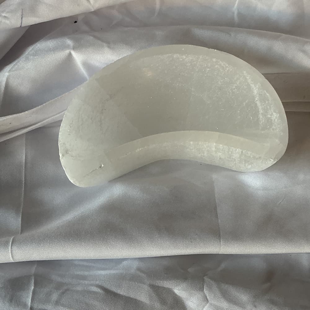 Elegant White Crescent Home Accent