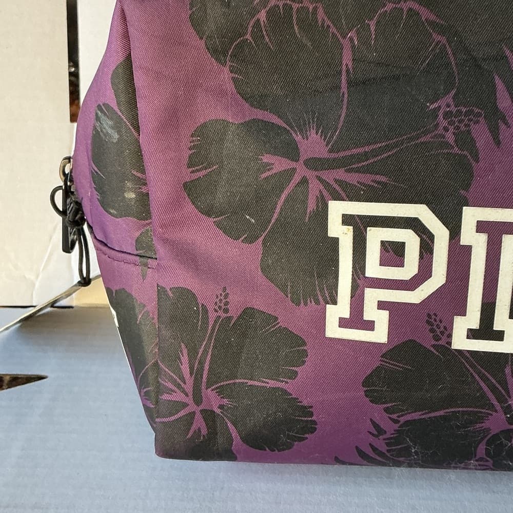 ⭐ Victoria’s Secret PINK Tropical Floral Cosmetic Bag Makeup Travel Pouch