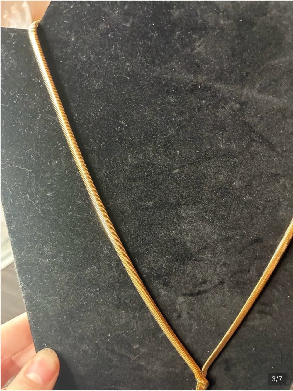 ★ Gold Snake Chain Knot Tassel Necklace Minimalist Statement - Thumbnail 2