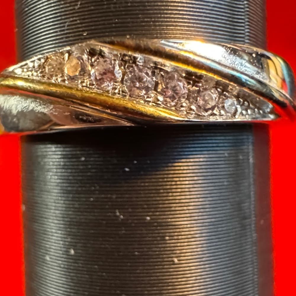 Elegant Gold and Silver Women's Ring - Thumbnail 5