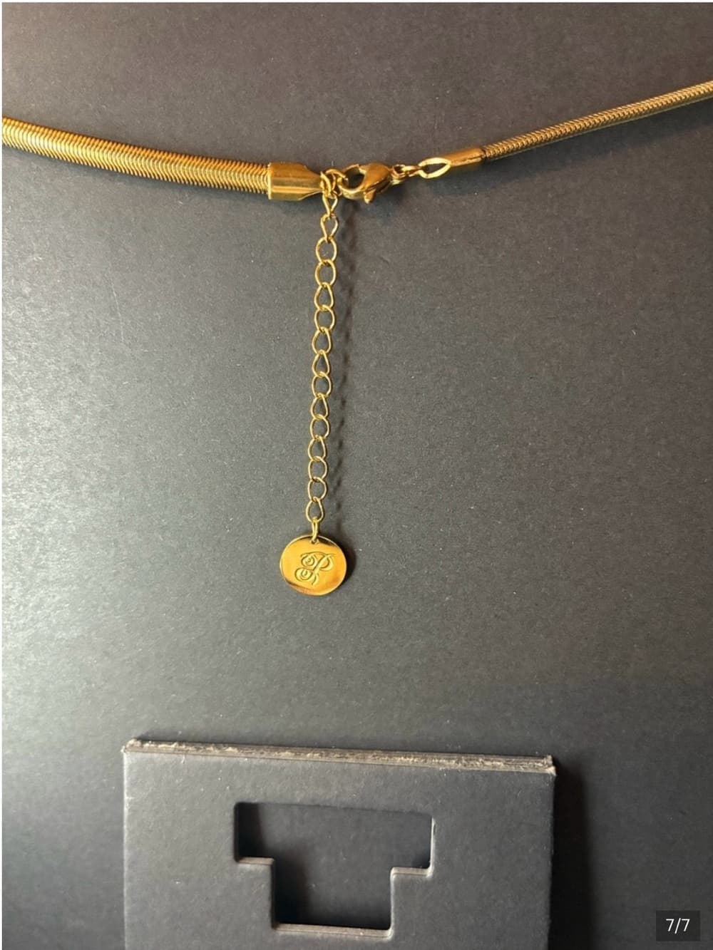 ★ Gold Snake Chain Knot Tassel Necklace Minimalist Statement - Thumbnail 6