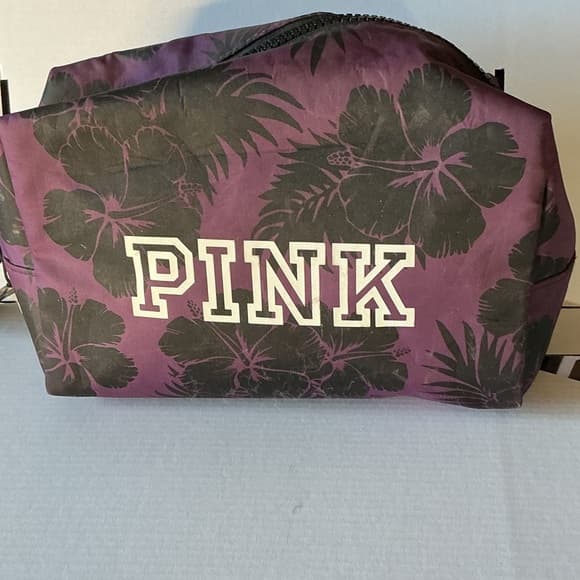 ⭐ Victoria’s Secret PINK Tropical Floral Cosmetic Bag Makeup Travel Pouch - Thumbnail 9